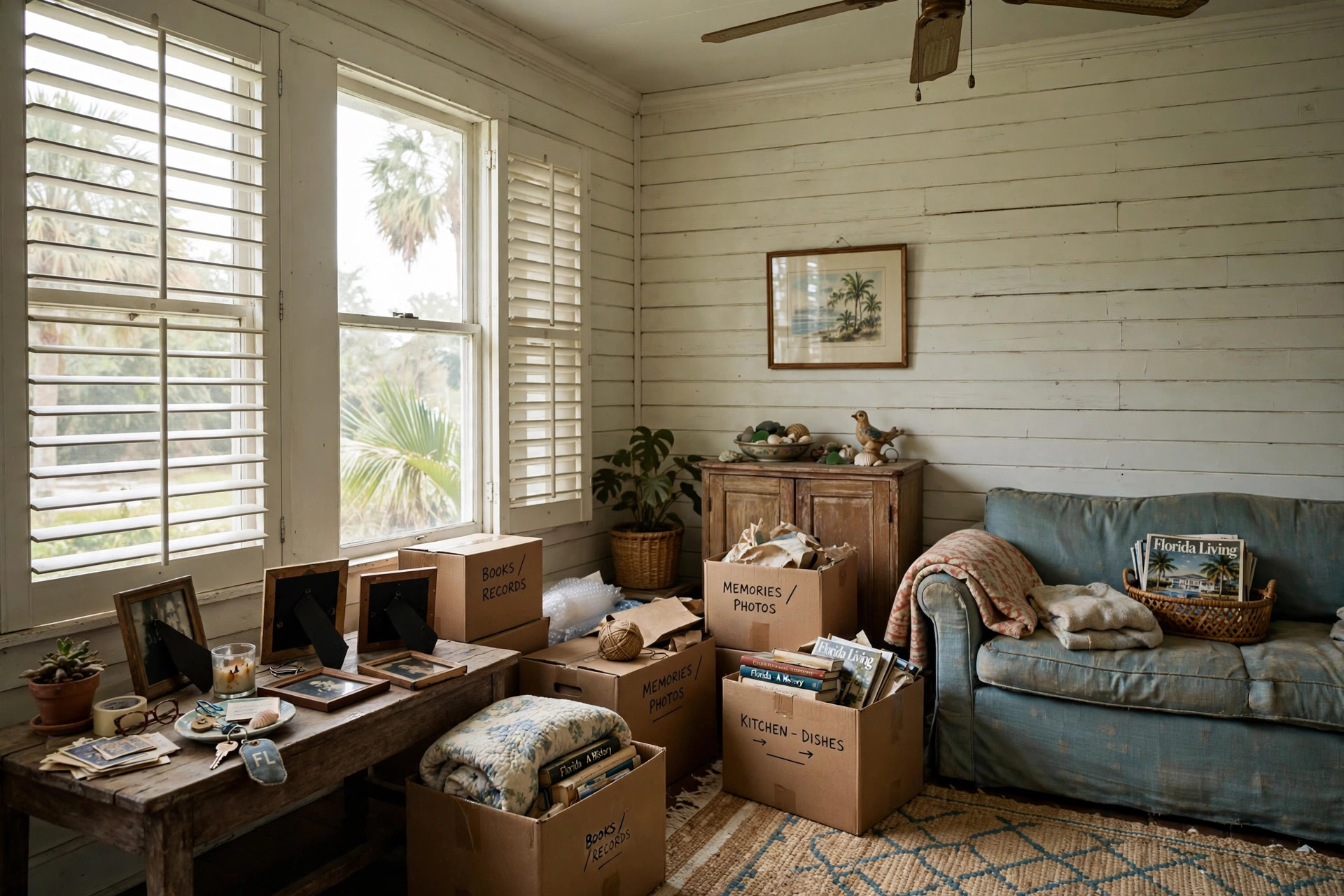 Home-sale documents and paperwork on a desk